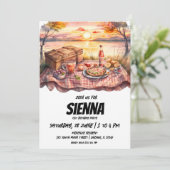 サマーピクニックサンセットレイクビュー招待状 招待状 (スタンド正面)