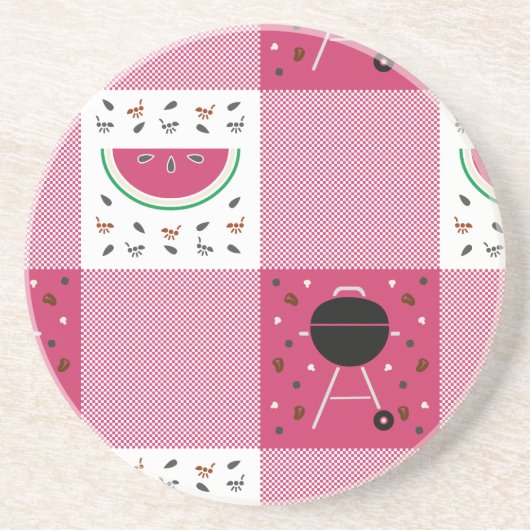 サマーピクニックサンドストーンコースター コースター (正面)