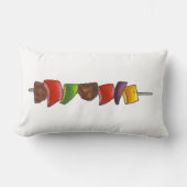 サマーピクニックシッシュケバブ野菜の串焼き食品 ランバークッション (正面)