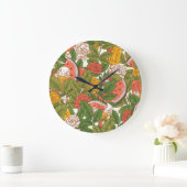 サマーピクニックスイカアイスクリーム ラージ壁時計 (ホーム)