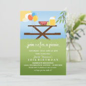 サマーピクニックバースデーパーティ招待状 招待状 (スタンド正面)