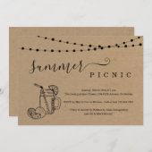 サマーピクニックパーティの招待状 招待状 (正面/裏面)
