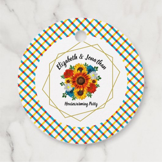 サマーピクニックパーティー幾何学的フローラ フェイバータグ (裏面)