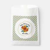 サマーピクニックパーティー幾何学的フローラ フェイバーバッグ (正面)