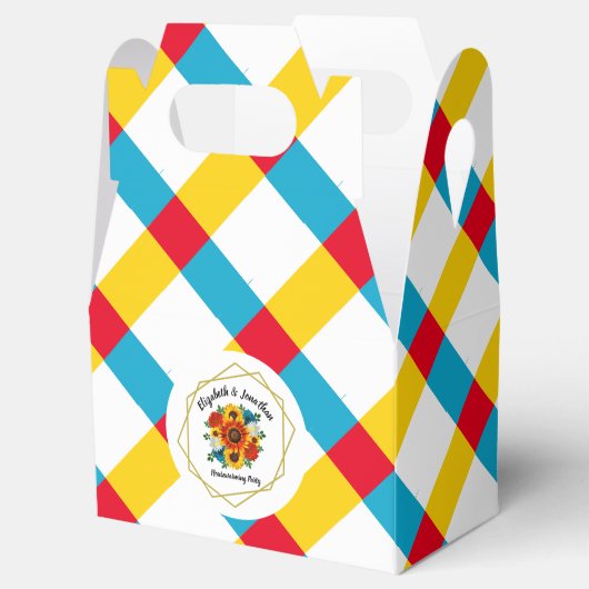 サマーピクニックパーティー幾何学的フローラ フェイバーボックス (オープン)