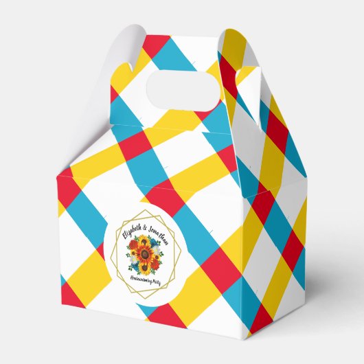 サマーピクニックパーティー幾何学的フローラ フェイバーボックス (正面サイド)