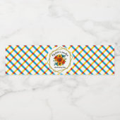 サマーピクニックパーティー幾何学的フローラ ペットボトルラベル (シングルラベル)