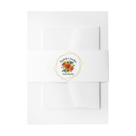 サマーピクニックパーティー幾何学的フローラ 招待状ベリーバンド