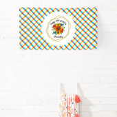 サマーピクニックパーティー幾何学的フローラ 横断幕 (インサイチュ)