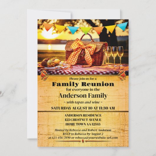 サマーピクニックファミリー懇親会パーティー 招待状 (正面)