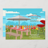 サマーピクニック招待状 招待状 (正面/裏面)