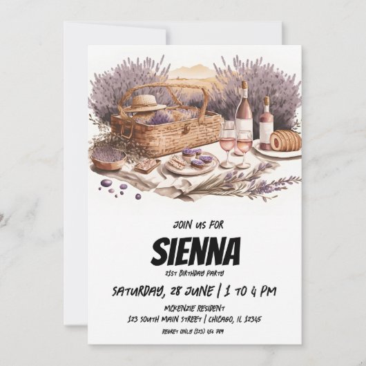 サマーピクニック招待状 招待状 (正面)