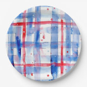 サマーピクニック赤白青BBQガーデンパーティー ペーパープレート (正面)