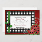 サマーピクニック 招待状 (正面/裏面)