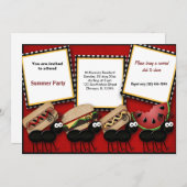 サマーピクニック 招待状 (正面/裏面)