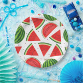 サマーピクニックBBQ、子供の誕生日パーティースイカ ペーパープレート (パーティー)