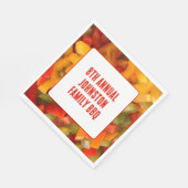 サマーピクニッ鮮やかク写真BBQファミリー懇親会 スタンダードランチョンナプキン (角)