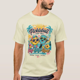 サマーピックルボールパラダイス – プレイ • 笑顔 • リピート Tシャツ