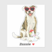 サマーピットブルテリアビニールシール シール (シート)