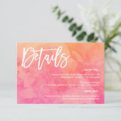 サマーピンクのオレンジウォーター結婚カラーの詳細 招待状 (スタンド正面)