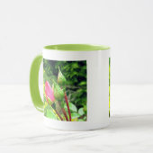 サマーピンクのバラの花芽 マグカップ (正面左)