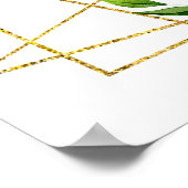 サマーピンクイエローバースデーパーティー歓迎サイン ポスター (角)