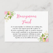 サマーピンクイエローフローラ結婚ズハネムーン基金 エンクロージャーカード (正面)