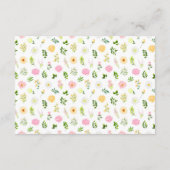 サマーピンクイエローフローラ結婚ズハネムーン基金 エンクロージャーカード (裏面)