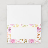 サマーピンクウォーターカラーフローラゲストテーブルエスコート プレイスカード (外部開封)