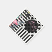 サマーピンクフラミンゴ水玉模様おもしろいファンキーパーティー スタンダードカクテルナプキン (角)