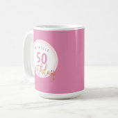 サマーピンクフローラエキゾチック水カラーイラストレーション コーヒーマグカップ (正面左)