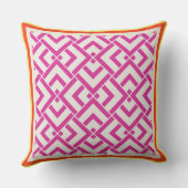 サマーピンク幾何学屋外クラシック クッション (裏面)