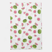 サマーピンク&グリーンスイカ キッチンタオル (縦)