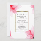 サマーピーコラルウォーターフローラブライダルシャワー 招待状 (正面)