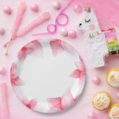 サマーピーチコーラルウォーターフローラシック ペーパープレート (パーティー)