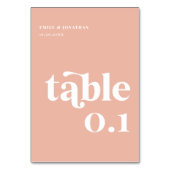 サマーピーチサンセット結婚ズ テーブルナンバー (正面)