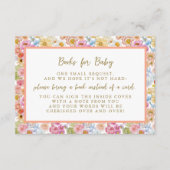 サマーピーチフローラ開花ブックスフォーベビー エンクロージャーカード (正面)