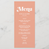 サマーピーチ結婚ズ メニュー (正面)