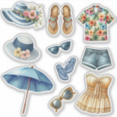 サマーファッション ビーチアクセサリー シール (正面)