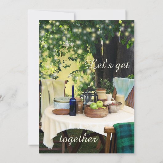 サマーファミリーカントリー懇親会パーティの招待状 招待状 (正面)