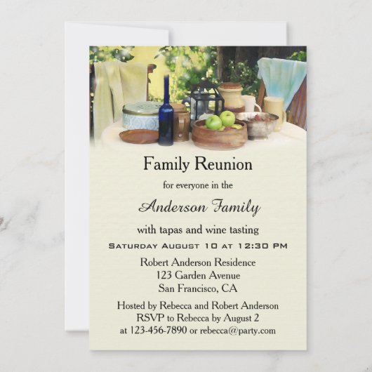 サマーファミリーカントリー懇親会パーティの招待状 招待状 (裏面)