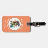 サマーファミリーバケーションオレンジ ラゲッジタグ (正面横)