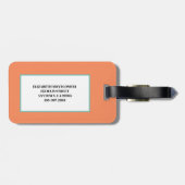 サマーファミリーバケーションオレンジ ラゲッジタグ (裏面横)