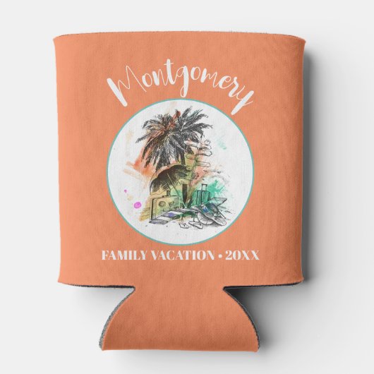 サマーファミリーバケーションオレンジ 缶クーラー (裏面)