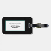 サマーファミリーバケーションブラック ラゲッジタグ (裏面横)