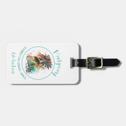 サマーファミリーバケーション ラゲッジタグ (正面横)