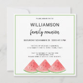 サマーファミリー懇親会スイカピクニックパーティー 招待状 (正面)