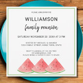 サマーファミリー懇親会スイカピクニックパーティー 招待状