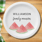 サマーファミリー懇親会スイカ ペーパープレート