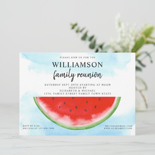 サマーファミリー懇親会スイカ 招待状 (スタンド正面)